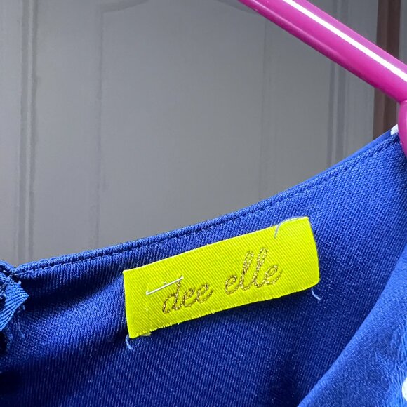 Dee Elle - Navy Blue Polka Dot Dress - Medium - Picture 5 of 5